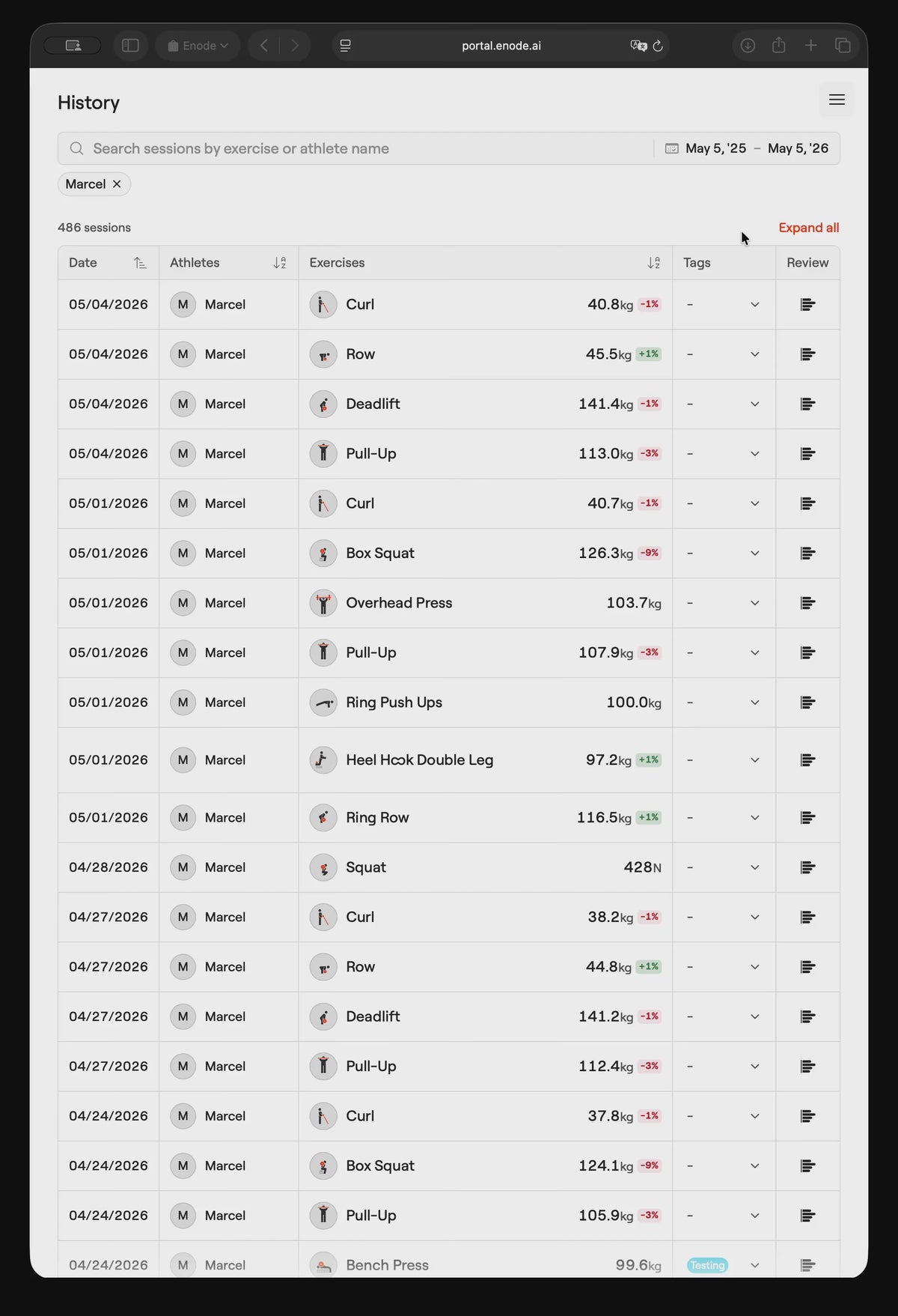 Enode Pro | VBT Platform for Coaches & Teams